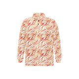 Fire flame watercolor pattern Men's Long Sleeve Polo Shirt
