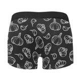 Garlic pattern black background Men's All Over Print Boxer Briefs Men's Underwear