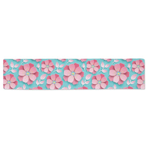 3D sakura cherry blossom pattern Table Runner