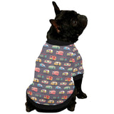 Camper Van Pattern Print Design 02 All Over Print Pet Dog Round Neck Fuzzy Shirt
