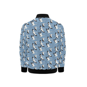 Seagull Pattern Print Design 04 Kids' Boys' Girls' Bomber Jacket