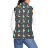 Deers star tree pattern Women's Padded Vest