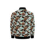 Coconut Pattern Print Design 03 Kids' Boys' Girls' Bomber Jacket