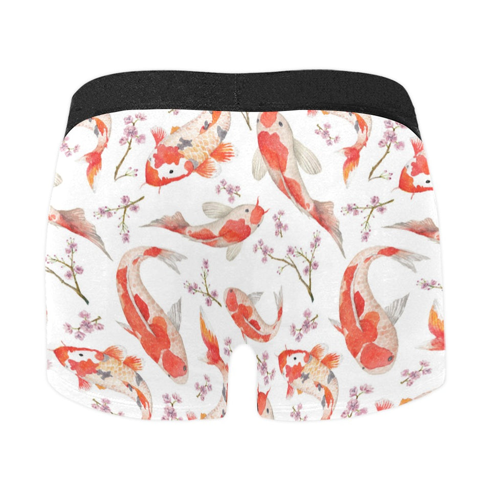 Watercolor Koi Fish Carp Fish pattern Men's All Over Print Boxer Briefs Men's Underwear