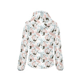 cute mermaid pattern Women's Padded Hooded Jacket