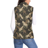 Horse Camouflage Pattern Women's Padded Vest