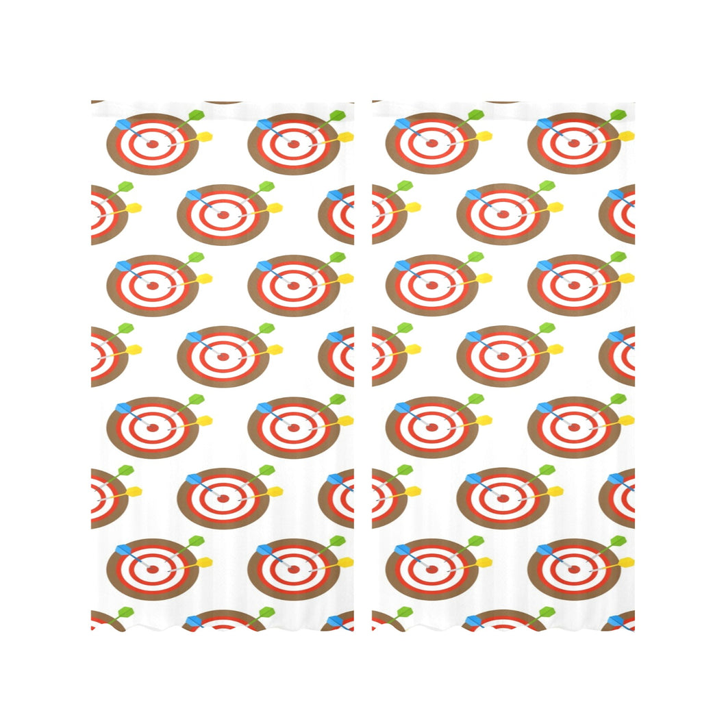 Darts Pattern Print Design 04 Gauze Curtain