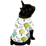 Hot Air Balloon Bird Cloud Pattern All Over Print Pet Dog Round Neck Fuzzy Shirt