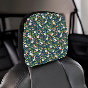 Pelican Pattern Print Design 05 Car Headrest Cover