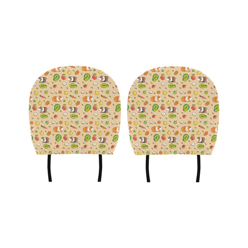 Guinea Pig Pattern Print Design 05 Car Headrest Cover