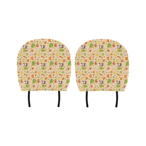 Guinea Pig Pattern Print Design 05 Car Headrest Cover