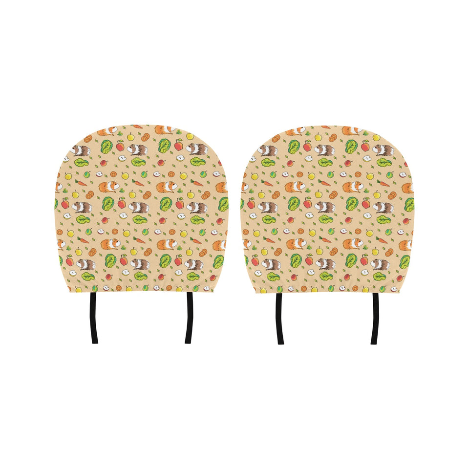 Guinea Pig Pattern Print Design 05 Car Headrest Cover