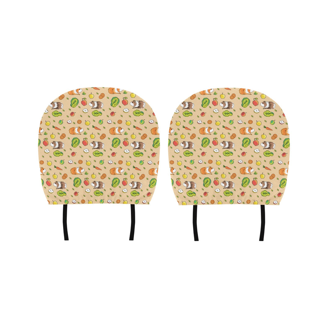 Guinea Pig Pattern Print Design 05 Car Headrest Cover