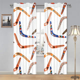 Boomerang Australian aboriginal ornament pattern Gauze Curtain