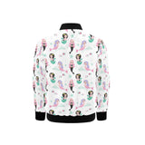 cute mermaid dolphin fish starfish pattern Kids' Boys' Girls' Bomber Jacket