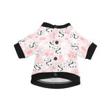 Cute panda ballon heart pattern All Over Print Pet Dog Round Neck Fuzzy Shirt