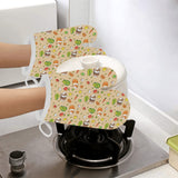 Guinea Pig Pattern Print Design 05 Heat Resistant Oven Mitts