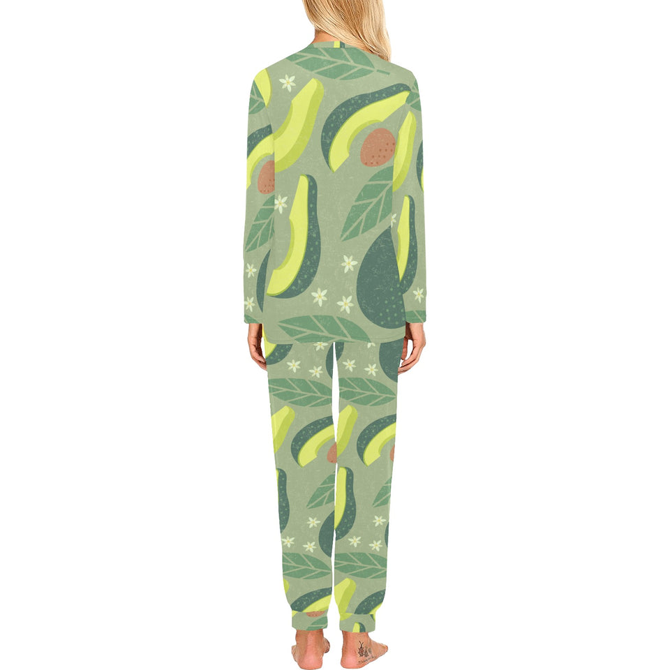 Avocado pattern Women's All Over Print Pajama Set