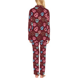 Pretzels Pattern Print Design 05 Women's Long Pajama Set