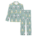 Cute hamster cheese pattern Men's Long Pajama Set