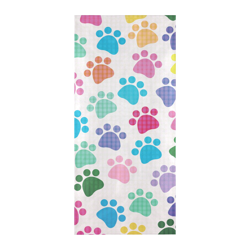 Dog Paws Pattern Print Design 01 Beach Towel