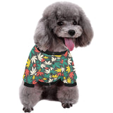 Canabis Marijuana Weed Pattern Print Design 02 All Over Print Pet Dog Round Neck Fuzzy Shirt