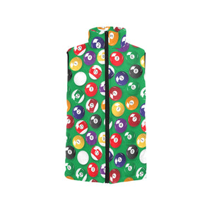 Billiard Ball Pattern Print Design 02 Men's Padded Vest