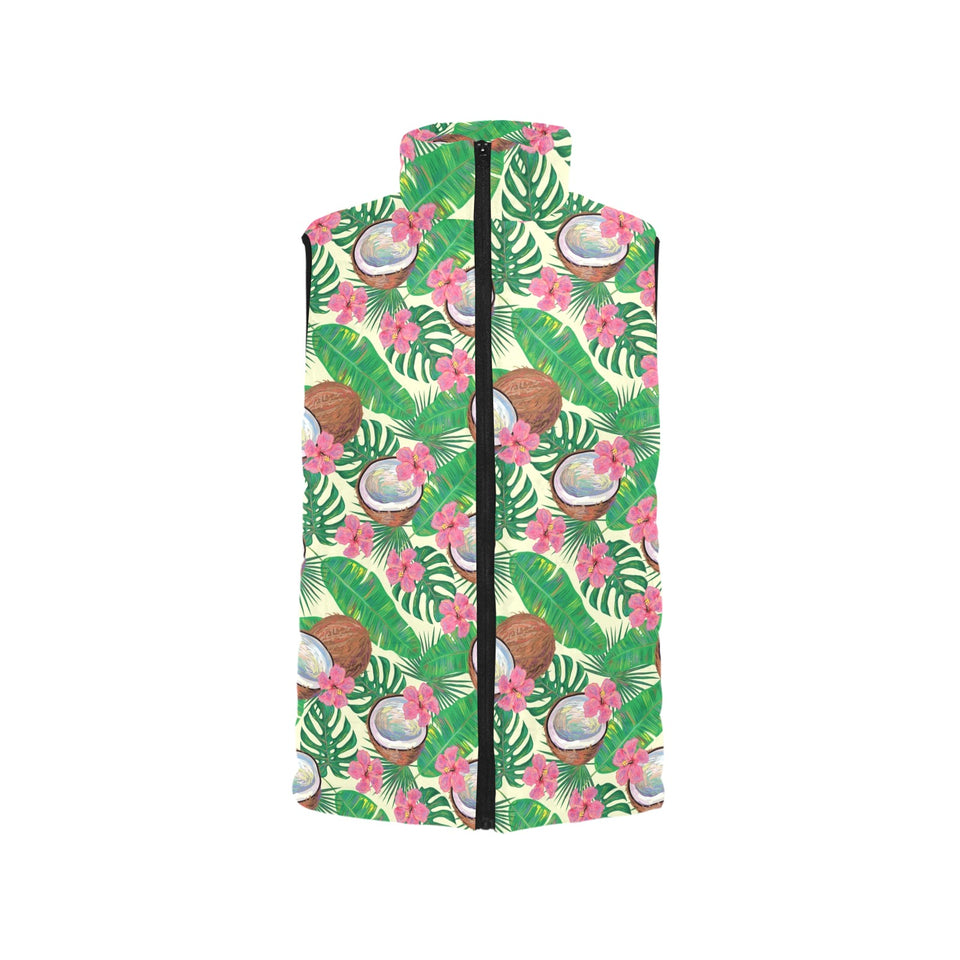 Coconut Pattern Print Design 01 Men's Padded Vest