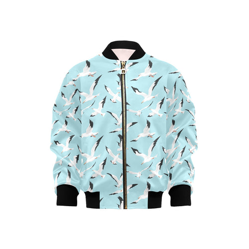 Seagull Pattern Print Design 01 Kids' Boys' Girls' Bomber Jacket