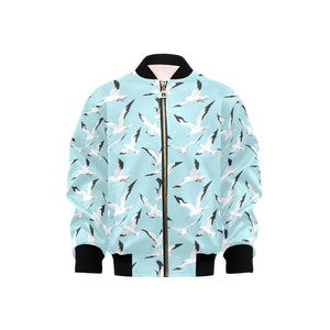 Seagull Pattern Print Design 01 Kids' Boys' Girls' Bomber Jacket