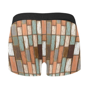 Wood Printed Pattern Print Design 02 Men's All Over Print Boxer Briefs Men's Underwear