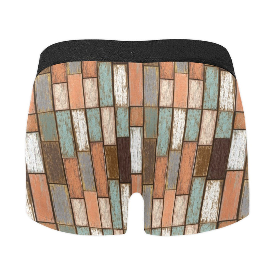 Wood Printed Pattern Print Design 02 Men's All Over Print Boxer Briefs Men's Underwear