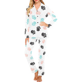Dog Paws Pattern Print Design 04 Women's Long Pajama Set