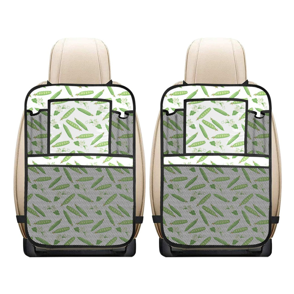 Green Peas Pattern Print Design 04 Car Seat Back Organizer