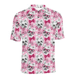 Yorkshire Terrier Pattern Print Design 03 Men's All Over Print Polo Shirt