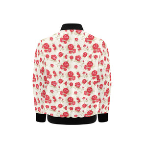 Rose Pattern Print Design 01 Kids' Boys' Girls' Bomber Jacket