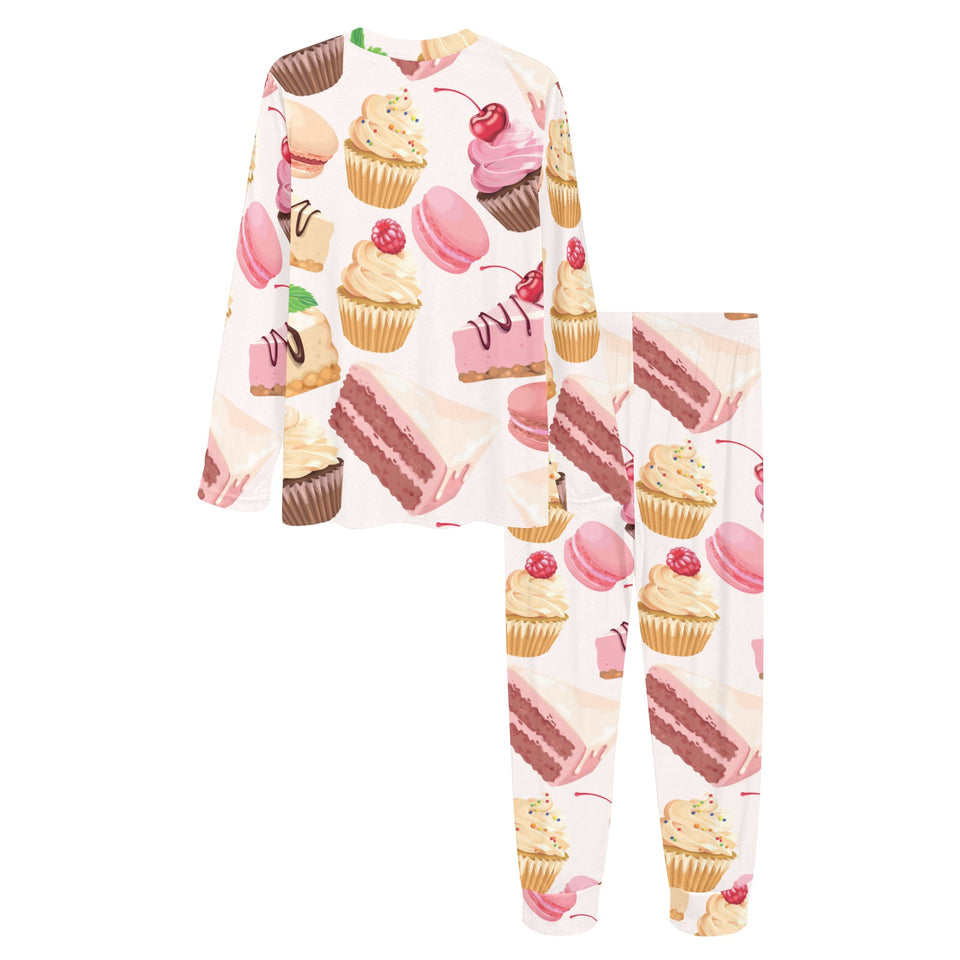 Cake cupcake sweets pattern Women's All Over Print Pajama Set