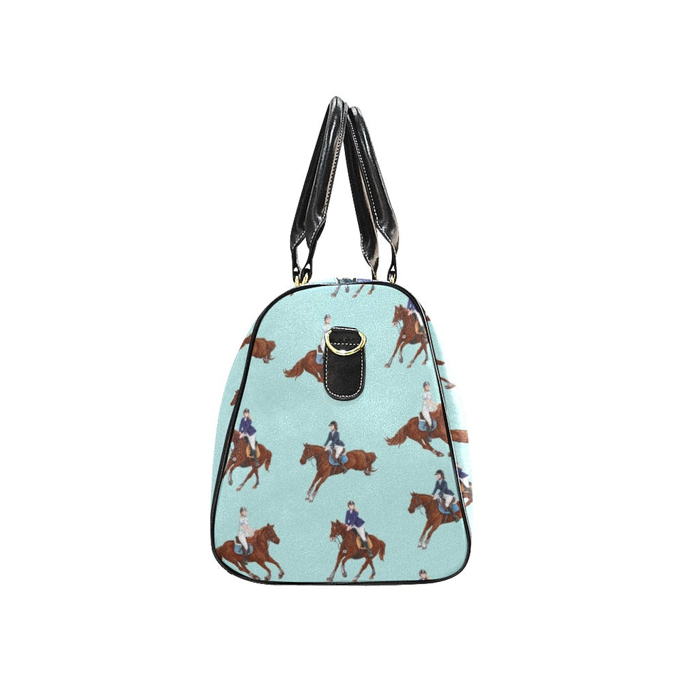 Horses running horses rider pattern Travel Bag