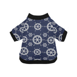nautical steering wheel design pattern All Over Print Pet Dog Round Neck Fuzzy Shirt