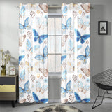 blue butterfly pattern Gauze Curtain