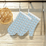 Swordfish Pattern Print Design 01 Heat Resistant Oven Mitts