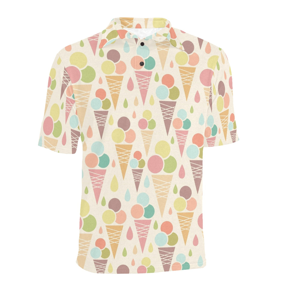 Ice cream cone pattern Men's All Over Print Polo Shirt