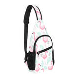 Cute flamingo pattern All Over Print Chest Bag