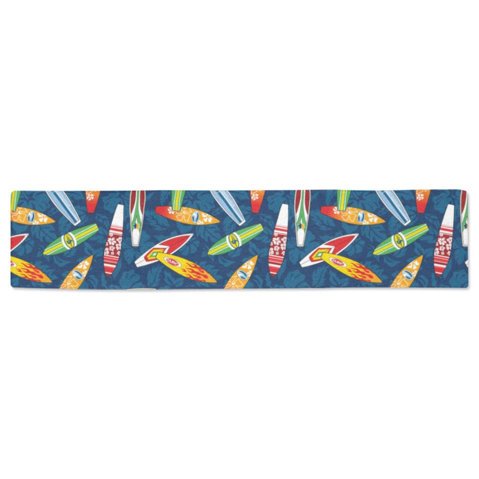 Surfboard Pattern Print Design 01 Table Runner
