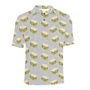 Sandwich Pattern Print Design 05 Men's All Over Print Polo Shirt