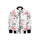 Bicycle Pattern Print Design 04 Kids' Boys' Girls' Bomber Jacket