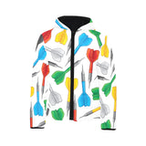 Darts Pattern Print Design 03 Kids' Boys' Girls' Padded Hooded Jacket