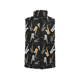 saxophone design pattern Women's Padded Vest