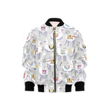 Cute Llama Alpaca pattern Kids' Boys' Girls' Bomber Jacket