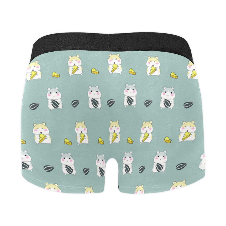 Cute hamster cheese pattern Men's All Over Print Boxer Briefs Men's Underwear